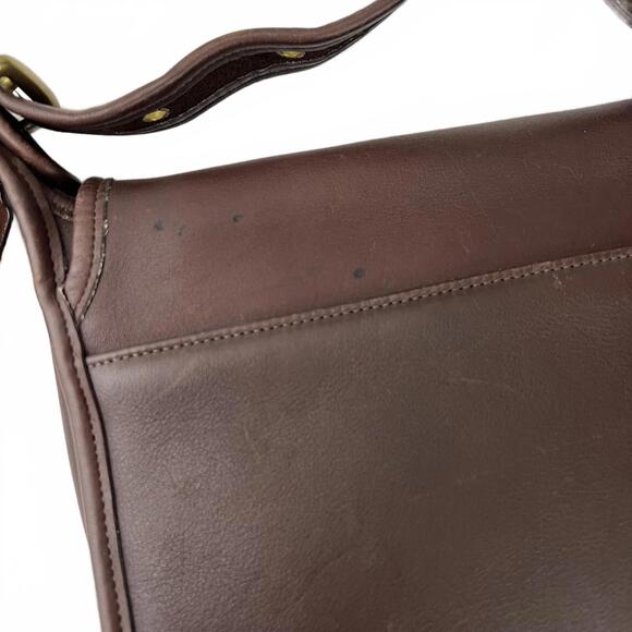 Coach Vintage 9951 Legacy Patricia Flap Bag Brown Glovetanned Leather Crossbody - Picture 4 of 9